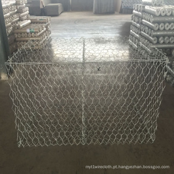 Caixa galvanizada de Gabion / rede de arame sextavada / malha de Gabion do metal